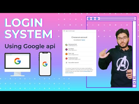 Login System using Google api