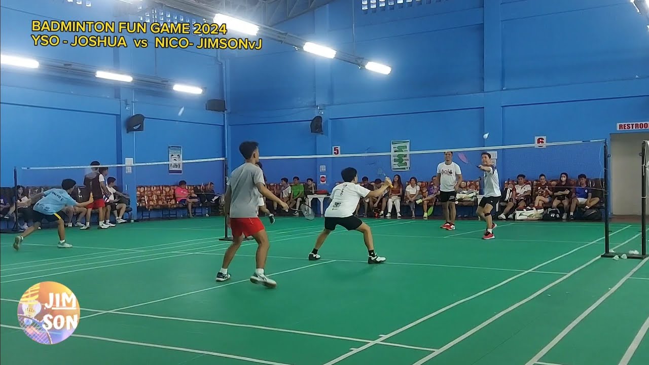 2024.01.14 BADMINTON FUN GAME | YSO - JOSHUA vs NICO - JIMSON - YouTube