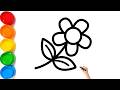 How to Draw Flower and Gardening Tools - Little Queen Drawing