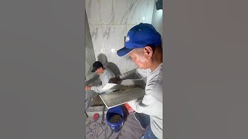 Bathroom Shower Tile Installation 12x24 #construction #diy #tutorial #tile #shower #tiling #fyp