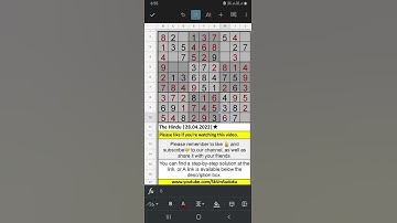 #Shorts The Hindu Sudoku 1 Star Solution | 28.04.2022 | Difficulty Level ★
