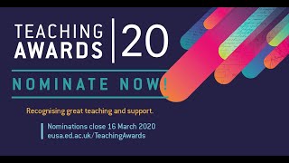 Recognise outstanding teaching at the 2020 Teaching Awards!