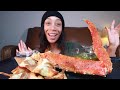 GIANT KING CRAB & KING CRAB RANGOON MUKBANG HOMEMADE