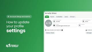 How to Update Your Profile Settings in RosterElf | Step by Step
