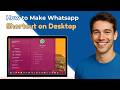 How To Make WhatsApp Shortcut On Desktop (2026 Method)