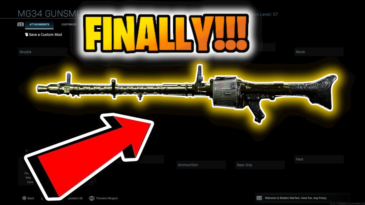 Best Class setup to get your MG34 GOLD