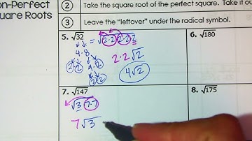 5.1 Notes: Simplifying Radical Expressions (Perfect Squares)