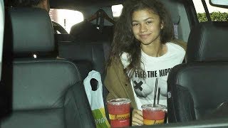 Zendaya Rocking A Free The Nipple T-Shirt For Air Travel