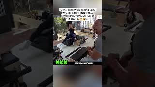 CHAT goes WILD seeing Larry Wheels LAUGHING with a perfect PRONUNCIATION of 'HA HA HA"🤯🤣👀