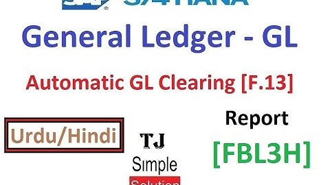 SAP-FI-GL-15 -  Automatic GL Clearing in SAP S/4HANA [F.13] [FBL3H] (Another Video) - Urdu/Hindi