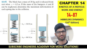 14-87 Kinetics of Particle: Conservation of Energy Chapter 14: Hibbeler Dynamics | Engineers Academy