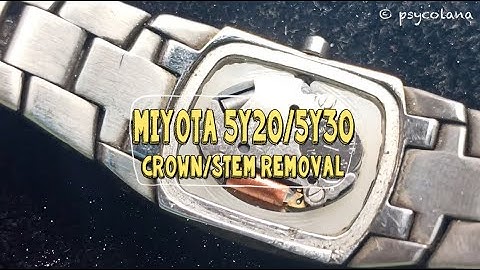 Miyota 5Y20/5Y30 Watch Movement Crown Stem Removal
