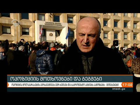 ოპოზიციის მოთხოვნები და გეგმები