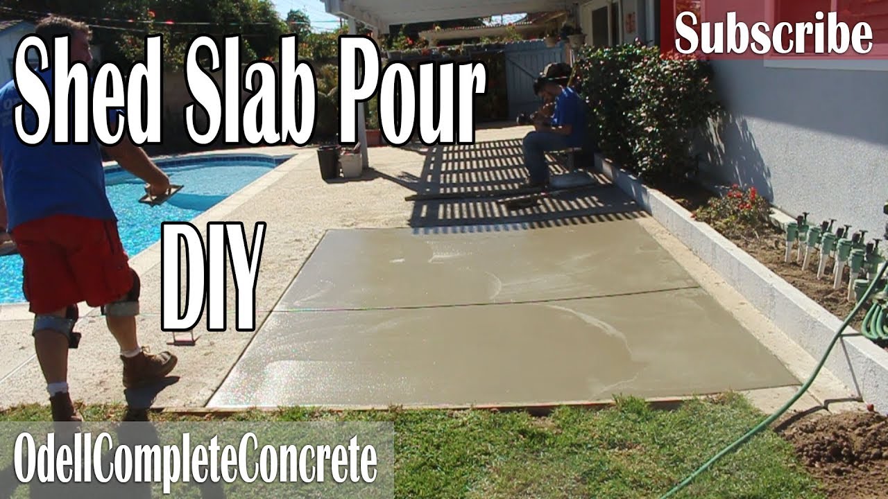 How to Pour a Shed Slab DIY! with a Salt finish - YouTube