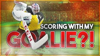 SCORING WITH MY GOALIE?! (NHL 18 CHALLENGE)