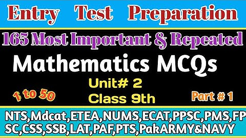 Maths Mcqs For Entry Test Maths Most Repeated Mcqs|Maths MCQs For Entry Test Preparation|Part 4