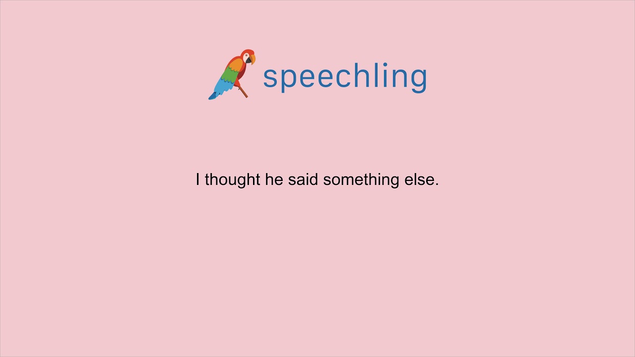 How To Say I Thought He Said Something Else In French YouTube How To Say I Thought He Said Something Else In French YouTube