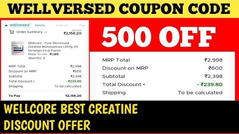 wellversed coupon code || wellcore creatine coupon code