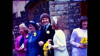 A 1970s Wedding From A Home 8mm Cine Movie. 1970s Cars And Fashion.