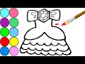 【ドレス にんじん ネイル】ぬりえ 楽しく絵を描いて英語に親しもう！【Space for kids】子供向け