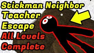 Stickman Teacher Neighbor School Escape 3D Level 1 To Level 15 Full Gameplay Walkthrough screenshot 4