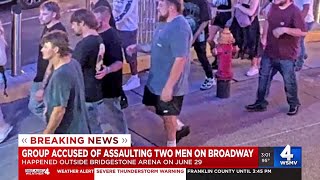 Nashville police working to identify group accused in assault on Broadway