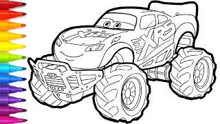 LIGHTNING McQUEEN Off Road XRS Monster Truck . CARS Drawing and Coloring Pages | Tim Tim TV