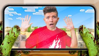 Minecraft But I'm TRAPPED in a PHONE