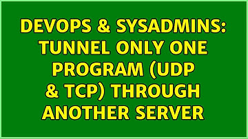 DevOps & SysAdmins: Tunnel only one program (UDP & TCP) through another server