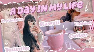 Recording Youtube Videos | Productive Day In My Life Cozy + Chill Aesthetic KAWAII Vlog