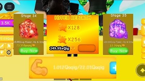 Unlocking 7th Hyper Rebirth + Stages 34 & 35 in Legacy Lifting Simulator