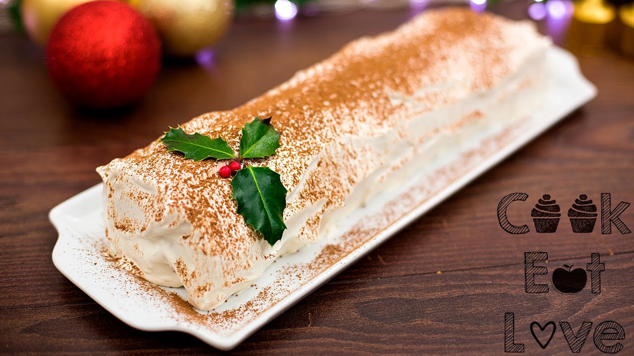 Tiramisu Yule Log Cake 