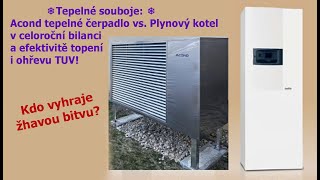 Tepelné čerpadlo Acond vs. Plynový kotel v celoroční bilanci topení a TUV efektivitě!🔥Kdo vyhraje?🌡️