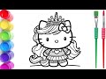🦄 Cute Unicorn Drawing for Kids &amp; Toddlers 🎀 Cute Hello Kitty Drawing for Kids &amp; Toddlers