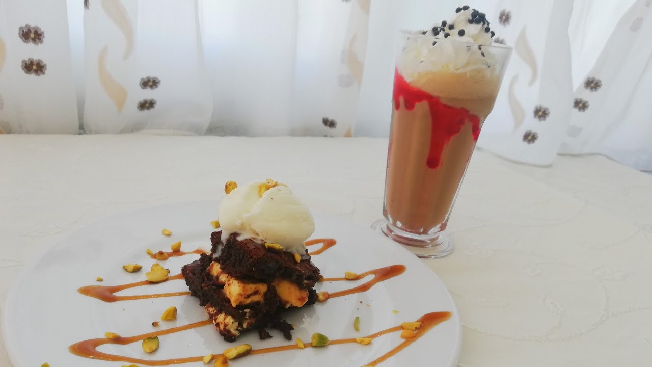 BEYAZ ÇİKOLATALI BROWNİE / KAHVELİ MİLKSHAKE YouTube