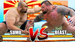 World's STRONGEST Man VS SUMO Champion!!