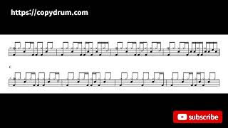 Daniel Powter-Jimmy Gets High | Drum Score, Drum Sheet Music