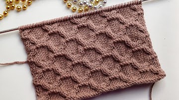 Рельефный узор спицами🤎/Простой узор ➕️ схема / Relief pattern with knitting needles/Simple pattern