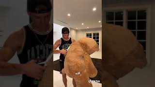 PRANKING MY ROOMMATE WITH A HUMAN SIZE TEDDYBEAR! pt 1 #shorts
