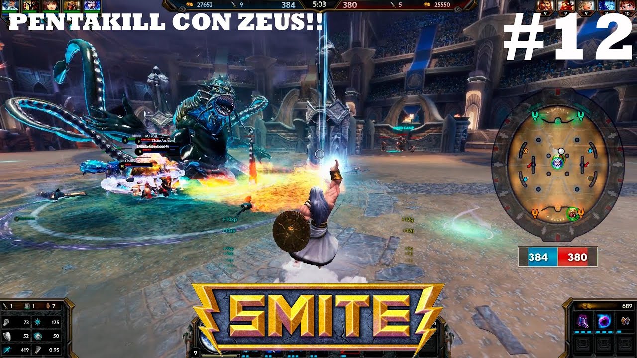 Gameplay Smite Arena #12 Pentakill con Zeus - YouTube