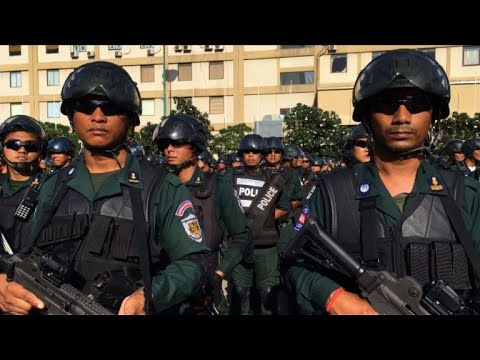 Cambodian police ordered to prevent 'chaos' on election day - YouTube