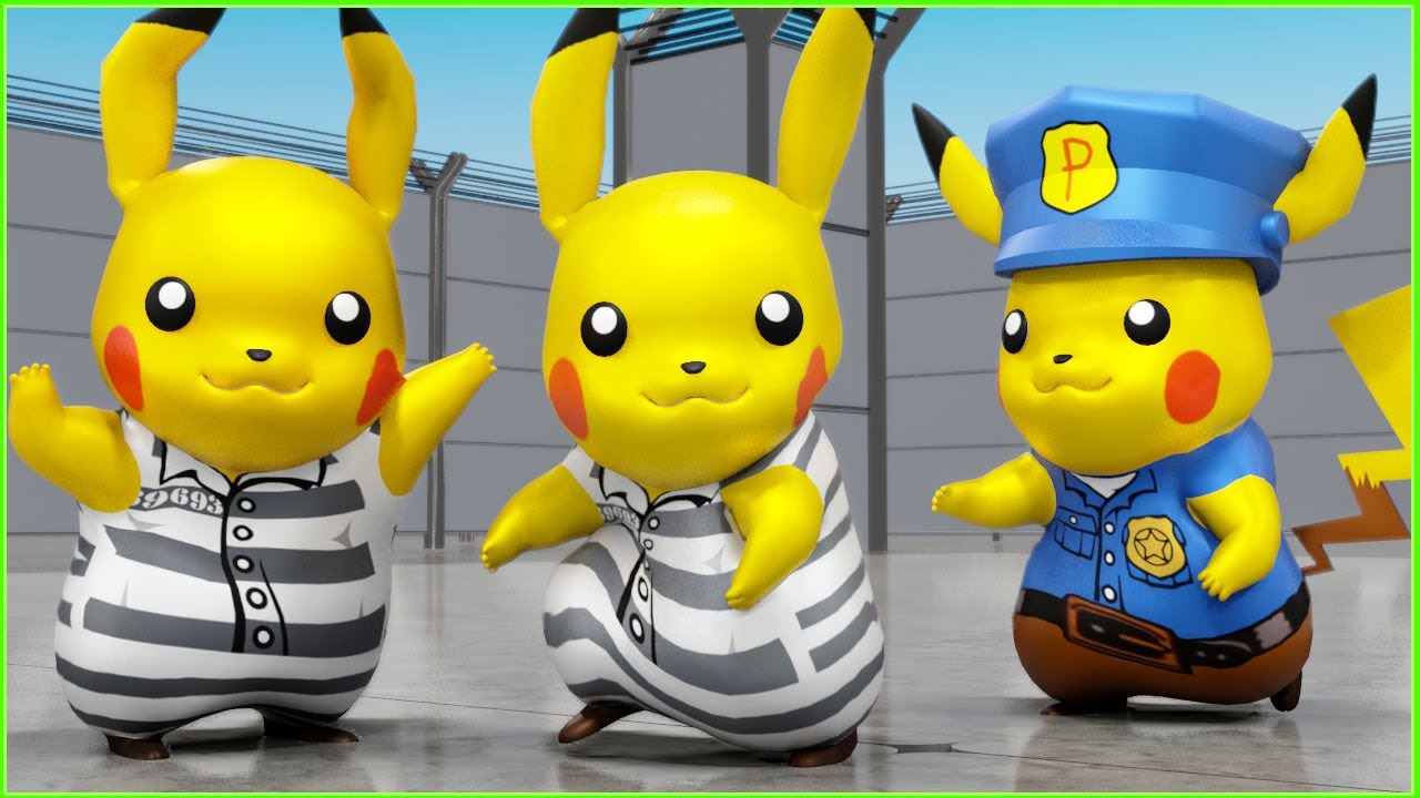 Pokemon Pikachu Prison Break from Lego City   Prison Escape Episode