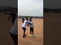 Former Black Stars player Baffour Gyan, brother of Asamoah Gyan, arrives at La Bawaleshie Park fo...