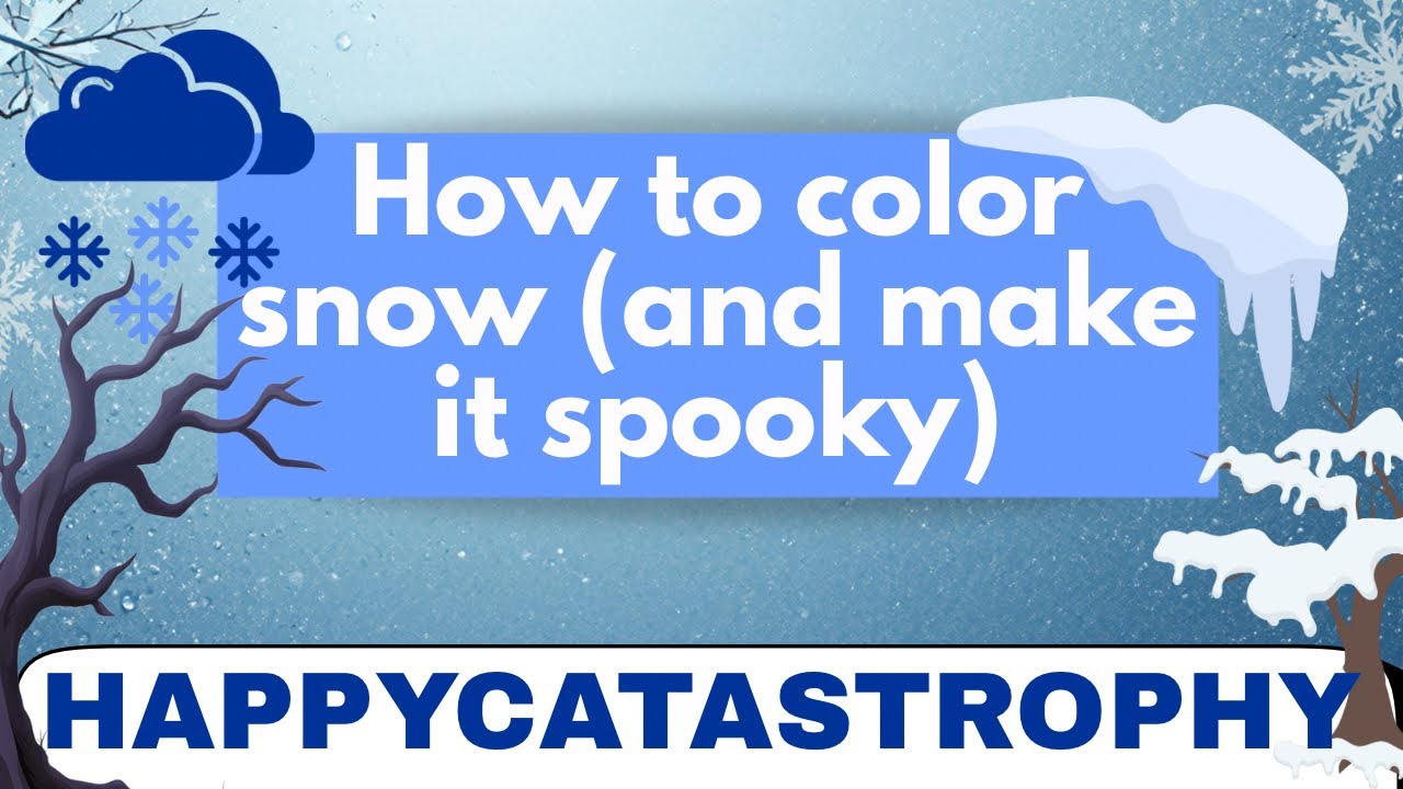 Жуткий снег — как нарисовать и раскрасить #какрисовать #какраскраситьпошаг