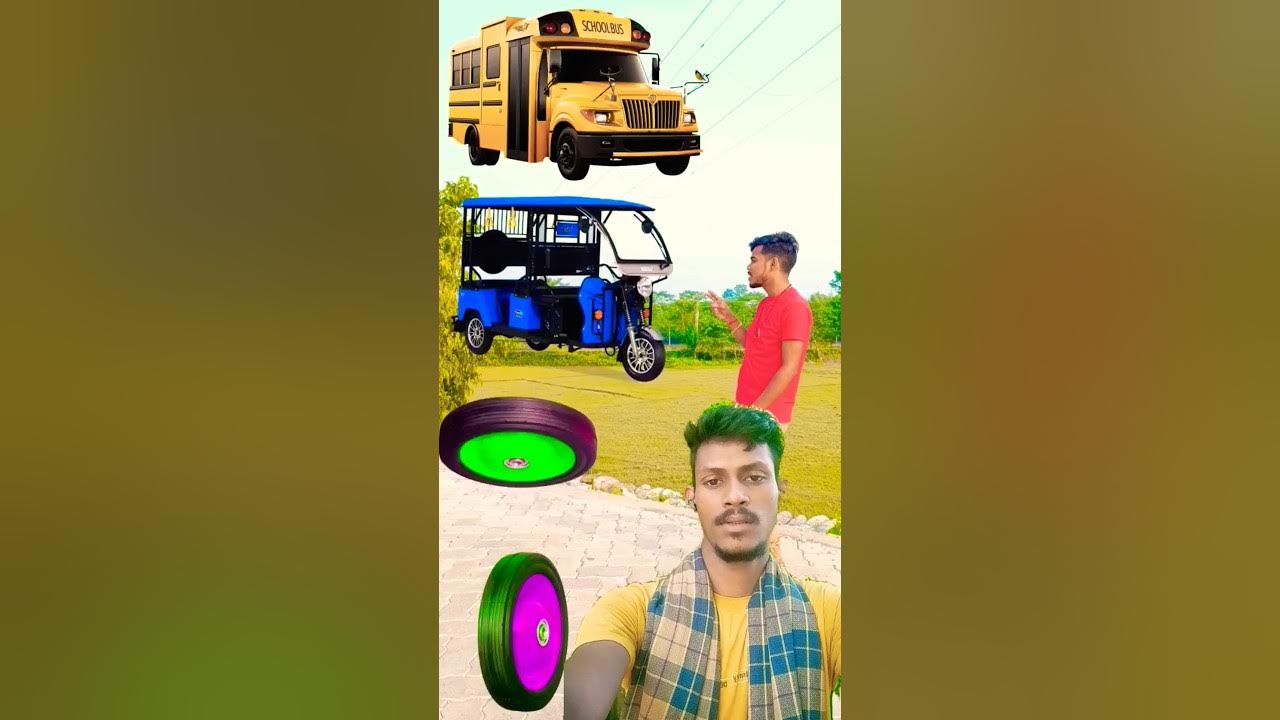 🚌🛺🚛🚜Wheel to Bus Truck Tractor VFX Video shorts vfx animation 