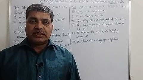 Complete Metric Space_L11(Theory on Dense & Nowhere dense set)