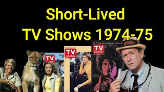 197475 ShortLived TV Shows