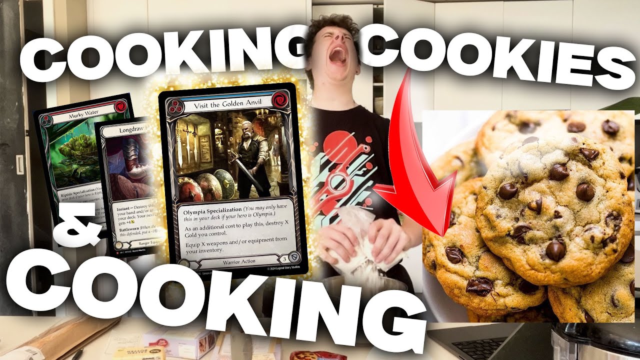 COOKING COOKIES WHILE COOKING NEW FAB CARDS!!!!! Fabtcg deckbuilding and cooking class