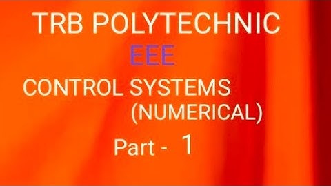 TRB POLYTECHNIC (ENGG)/ GATE/SSC/TNEB/IES/CONTROL SYSTEMS/BLOCK DIAGRAM REDUCTION NUMERICAL (part-1)
