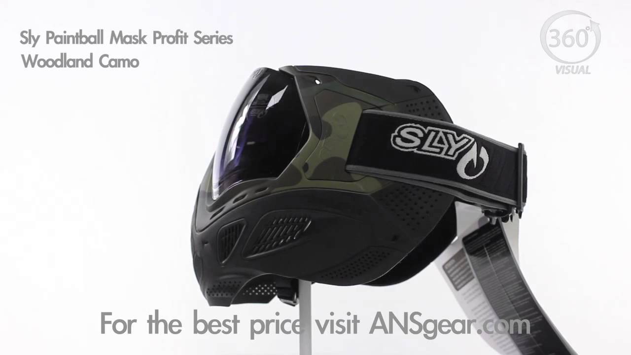 Sly Paintball Mask Profit Series Woodland Camo Visual 360 YouTube